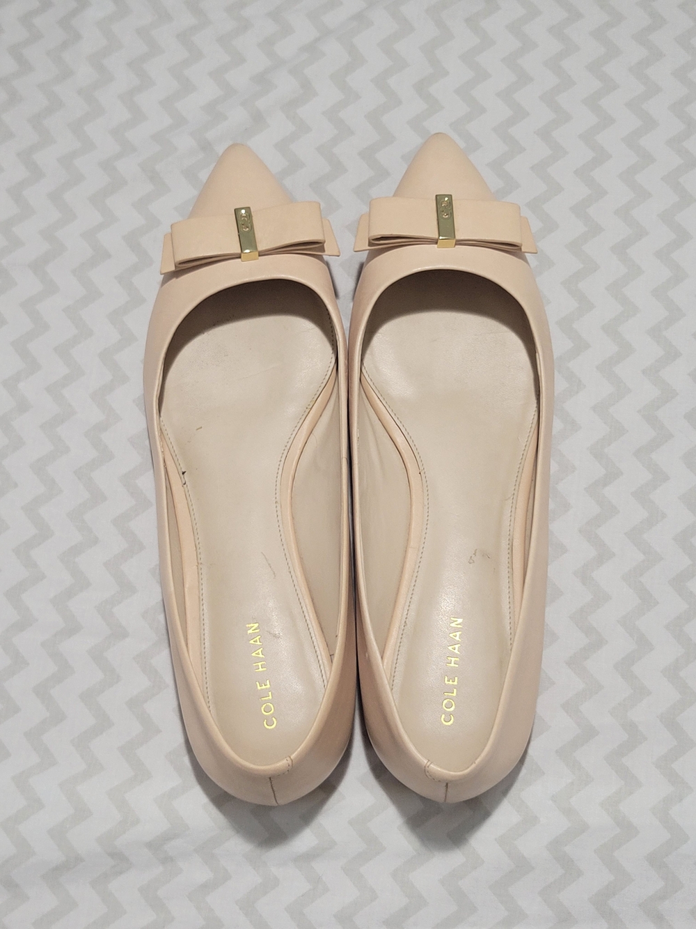 Cole Haan Blush Bow Pointed-Toe Flats Sz 9B - Picture 2 of 16